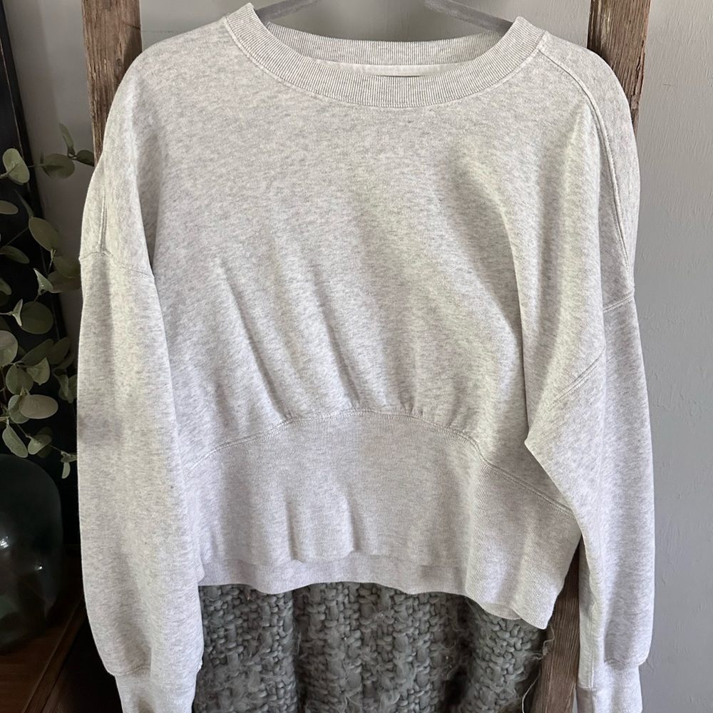 Abercrombie & Fitch Gray Crew Neck Corset style Sweatshirt